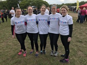 Members of Bolt Burdon Kemp before they took part in the Nuclear Rush event for BLESMA