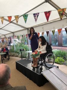 Welcome speeches at a fundraising summer party delivered by Olivia Chapple, founder of Horatio’s Garden and Raquel Siganporia, the head of Spinal Injuries team at Bolt Burdon Kemp