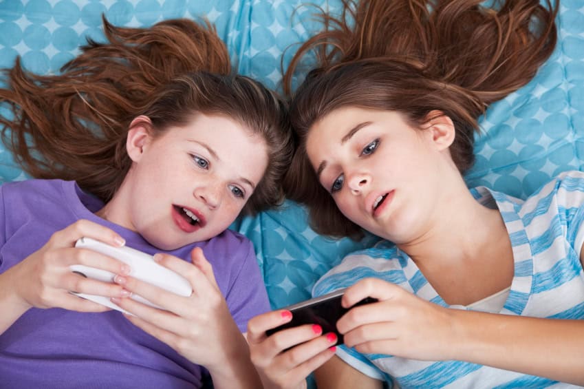 Girls texting