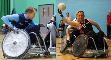 Bob O’Shea & Ian Hoskings in action on the court