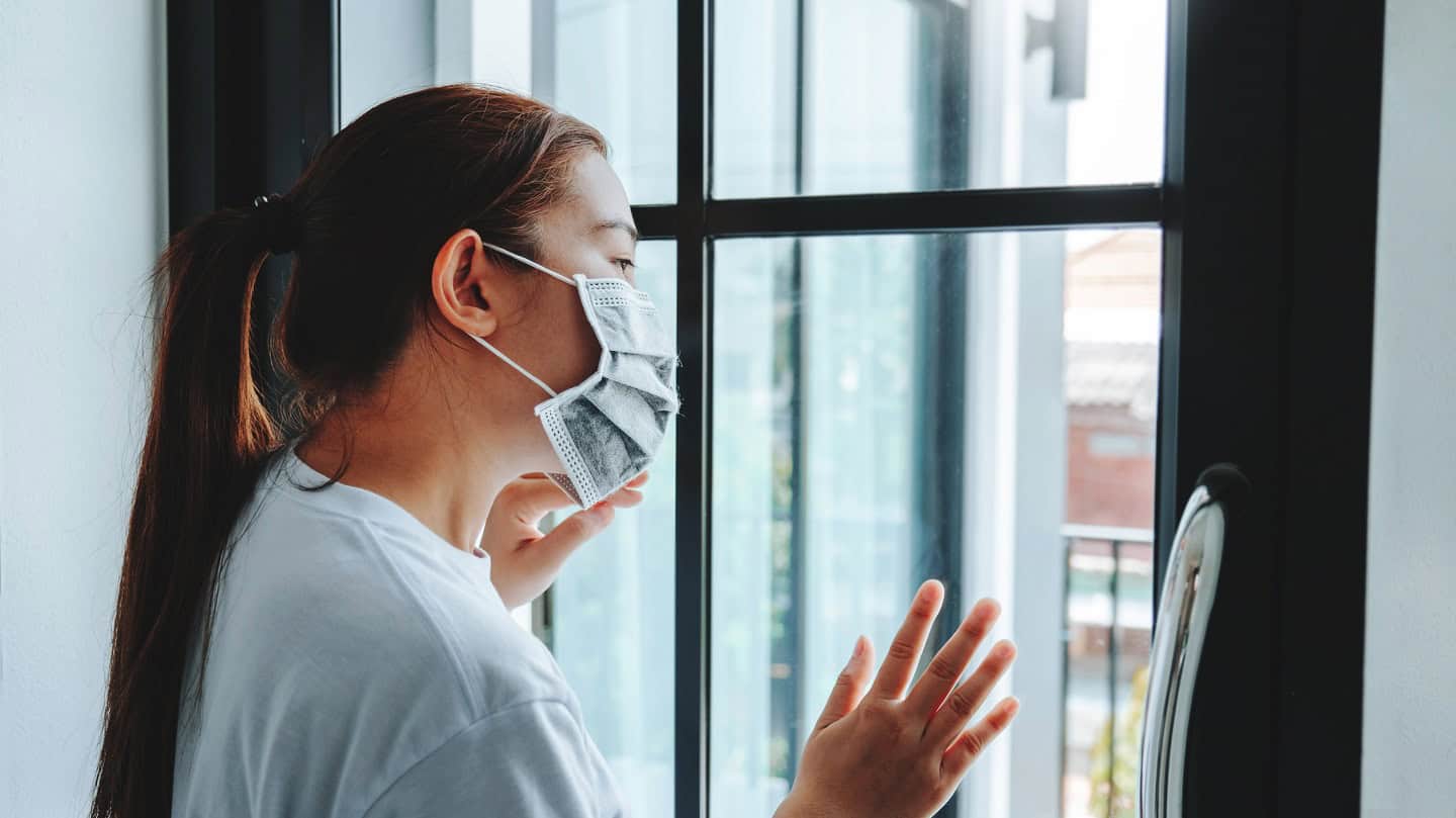 Asian,Woman,In,Isolation,At,Home,For,Virus,Outbreak,Coronavirus
